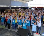 Depósito da água ilumina-se de azul para assinalar o 75.º aniversário das Nações Unidas