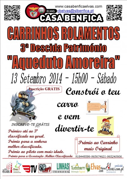 Carrinhos Rolamentos 3ª Descida Património " Aqueduto Amoreira"