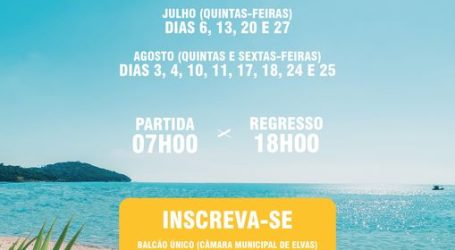 A Câmara Municipal de Elvas organiza as habituais viagens à praia, para os residentes no concelho