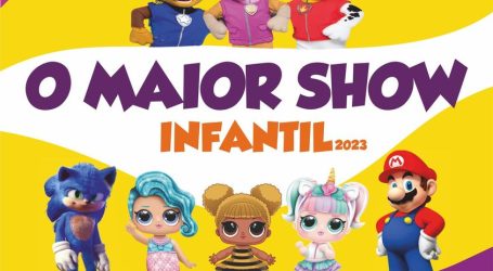 “O Maior Show Infantil” vai chegar a Elvas no dia 11 de novembro, sábado, no Cine-Teatro Municipal, às 16h30.