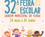 A 32ª Feira Escolar do Concelho de Elvas vai decorrer de 29 de maio a 1 de junho, no Jardim Municipal de Elvas