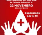 No próximo dia 22 de novembro, irá realizar-se uma colheita de sangue no Centro Comunitário de Campo Maior, entre as 10:00h e as 13:00h.