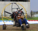 O Presidente do Município, Luís Rosinha, esteve presente no 1.º Festival de Paramotor