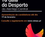 Aberta a fase de candidaturas para a 18ª Gala do Desporto do Alentejo Central