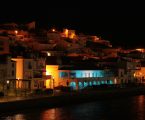 Iluminação azul na Biblioteca Municipal de Alcácer do Sal