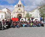 Motards passaram pela Praça da República, em Elvas