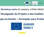 EUROPE DIRECT Alto Alentejo promove workshop online para professores no dia 21 de outubro