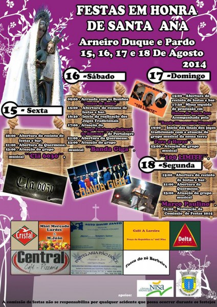 Cartaz Festas de Santa Ana